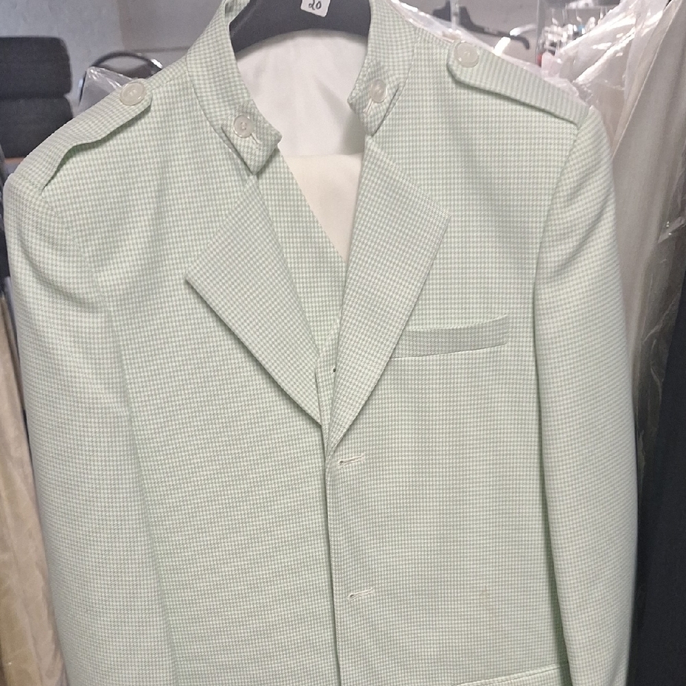 Green Checkered Blazer
